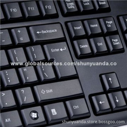 Fashion slim keyboard USB keyboard interface, 104 keys, full-size keyboard layout style